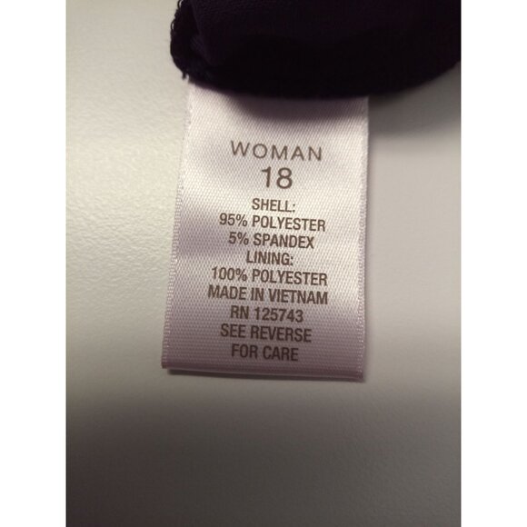 Luxe by Carmen Marc Valvo Women's Purple Midi Dress Size 18W - Picture 6 of 6